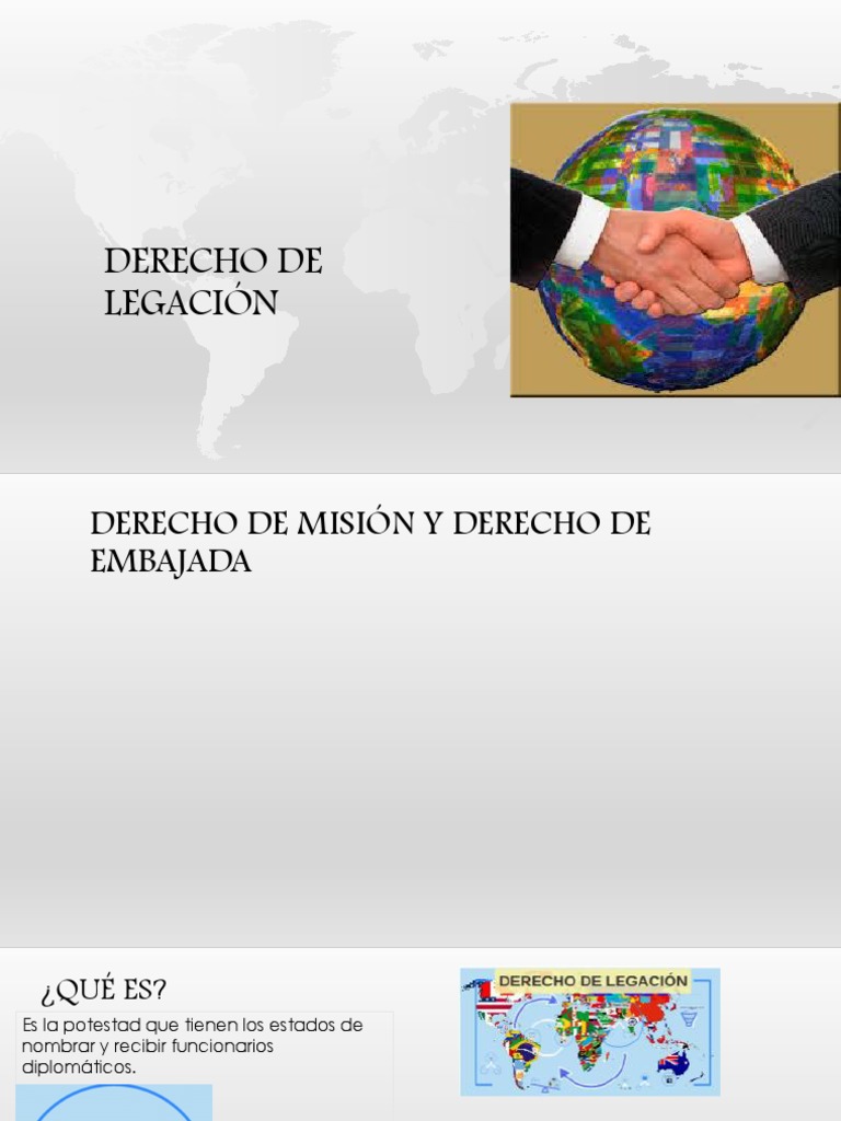 Derecho de Legacion 1.6 PDF Misión diplomática Diplomacia
