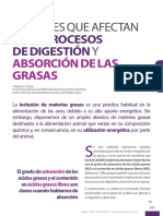 Factores clave de la absorción de grasas: longitud de cadena y grado de saturación