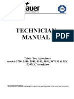 Technician Manual: Table - Top Autoclaves Models 1730, 2340, 2540, 3140, 3850, 3870 M & MK 1730MK Valueklave