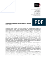 Semiotiche Del Popolo. Estetica Politica Passioni PDF