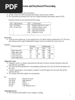 Assembly Introduction To Screen and Keyboard Processing