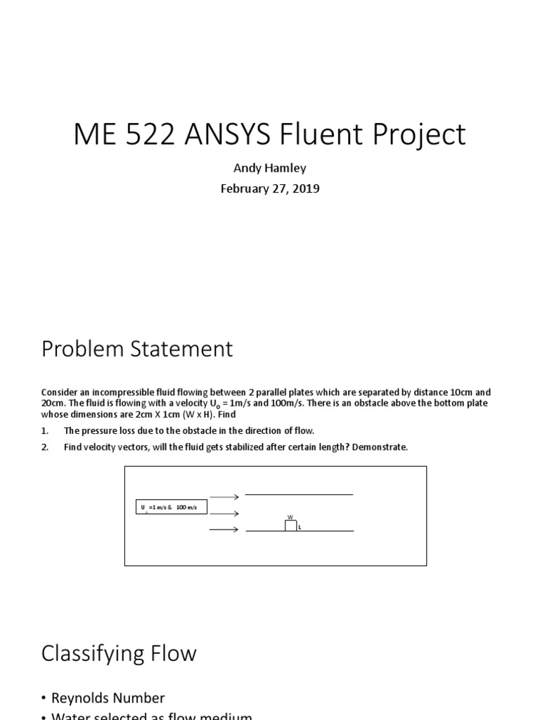 Ansys Fluent Project in Advanced Fluid Mechanics | PDF | Fluid Dynamics ...