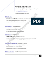 JLPT n2 Grammar List PDF