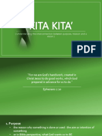 Kita Kita': (Understanding The Interconnection Between Purpose, Mission and A Vision)