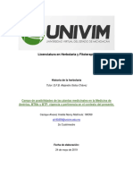 Campo de Posibilidades de Las Plantas Medicinales en La MTMX y MTP