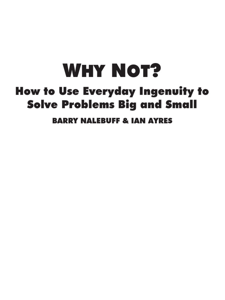 Everyday ingenuity using problems in search of solutions solutions in