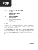 Letter Request UPH Qualifying Exam