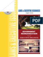LAWS & EXECUTIVE ISSUANCES (1900-2014) : GOVERNMENT REORGANIZATION Vol. 2
