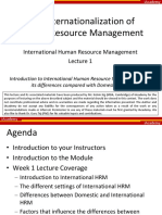 Lecture 1 - The Internationalization of HRM (Lecturer) 141123