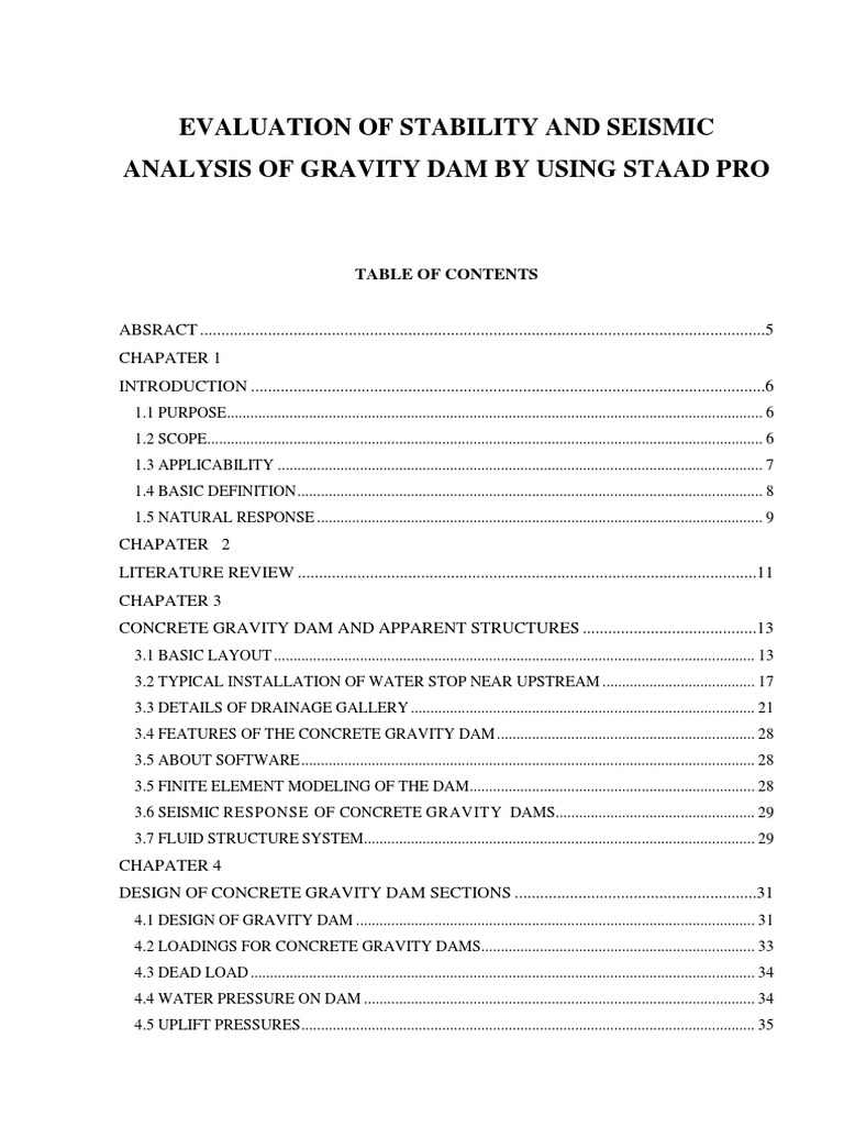 Seismic Stability Analysis of Gravity Dams | PDF | Spillway | Dam