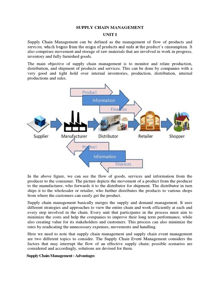 SCM Notes | PDF | Supply Chain | Warehouse