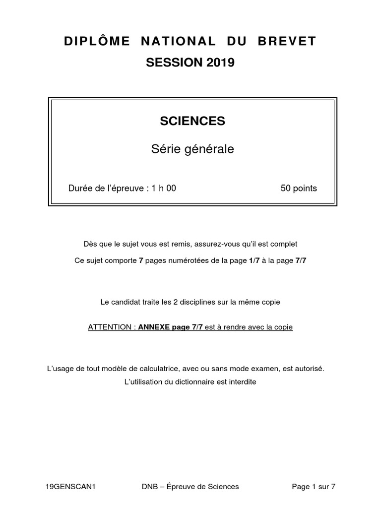 Sujets Brevet 2019 Sciences Serie g Amérique Virus Parachutisme