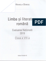 Evaluare Nationala 2019. Limba Si Literatura Romana - Clasa 8
