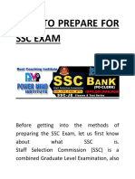How To Prepare Fo SSC Exam