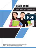 CEED 2018: Actual Question Paper With Answer Key
