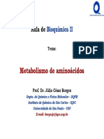 Aula09BioqII_Metabolismo de Aminoácidos