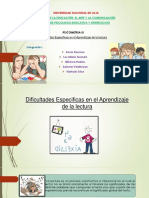 Dificultades aprendizaje lectura