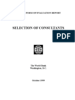 WB Consultant Evaluation