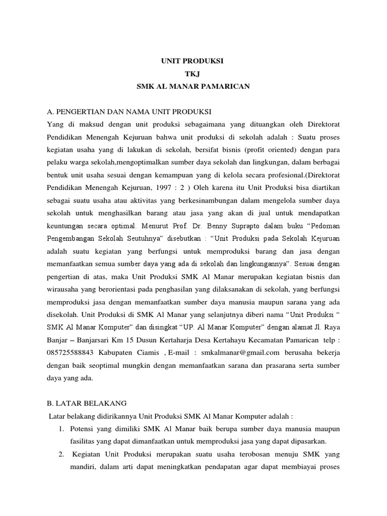 18+ Contoh laporan unit produksi smk ideas in 2021 