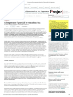 A Imprensa é Parcial e Etnocêntrica _ Observatório Da Imprensa