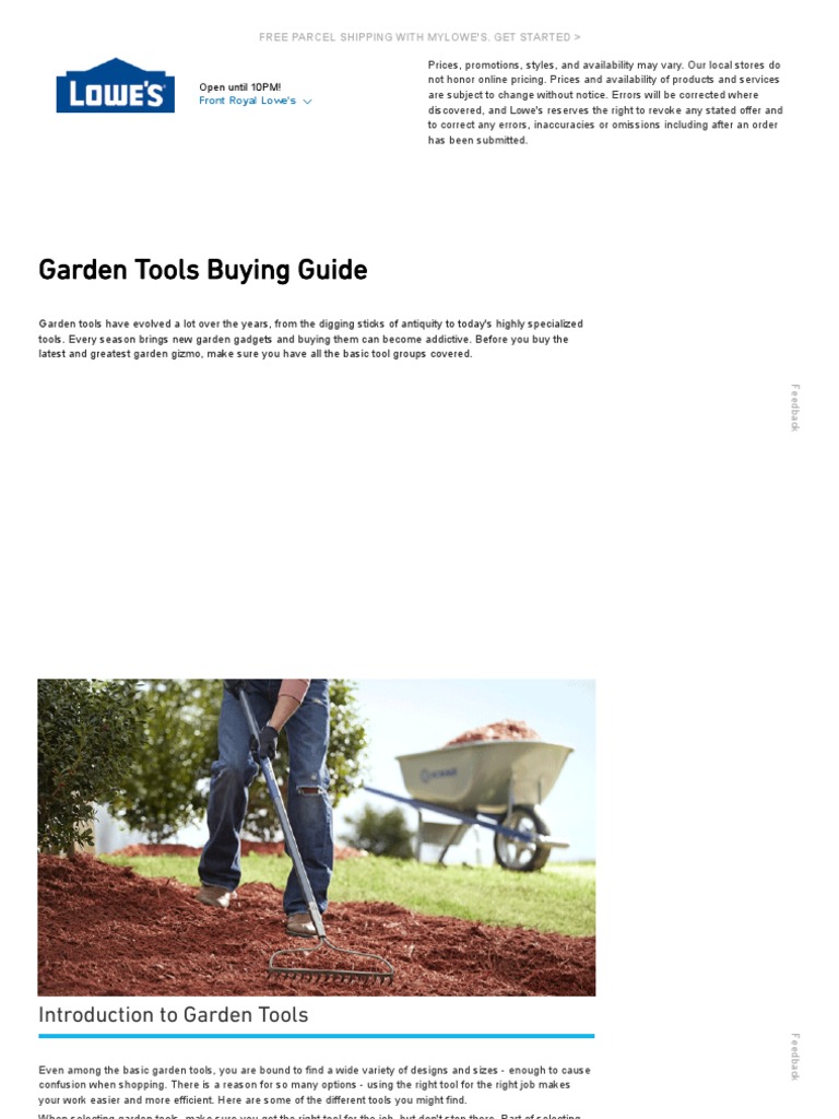 Garden Tools Buying Guide | PDF | Pruning | Scissors