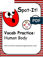 Human Body Spot It Dobb Le Vocabulary Game