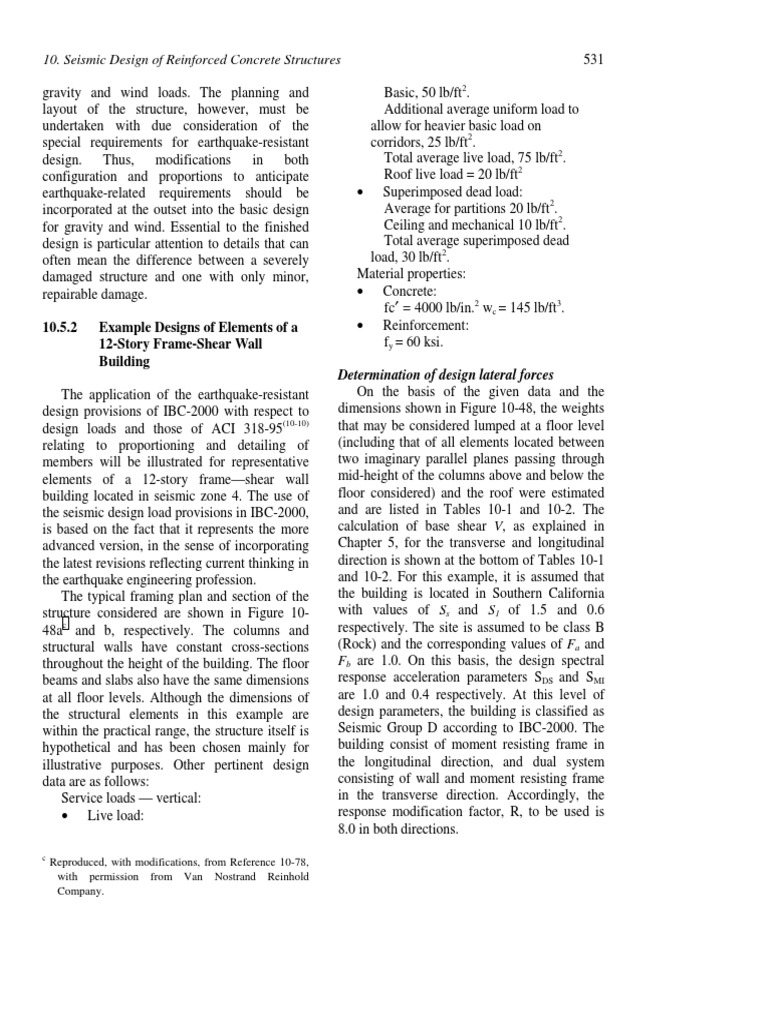 Seismic Design of Reinforced Concrete Structures | PDF | Beam ...