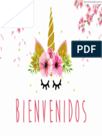 Cartel de Bienvenida Unicornios 1