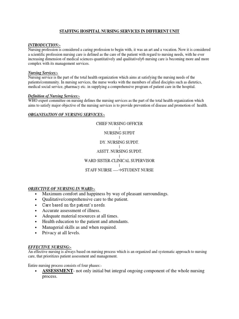 Nursing Hospital Staff Job Description Aims Copy Nursing Hospital