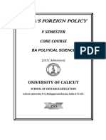 India'S Foreign Policy: V Semester Core Course