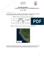 Informe Del Sismo de Panao, Pachitea - Huanuco