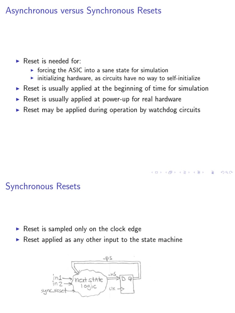Sync Async Reset | PDF | Field Programmable Gate Array | Electronic Design