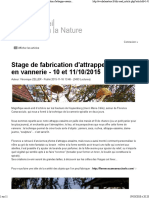 Stage de Fabrication D'attrappe-Essaims en Vannerie - 10 Et 11/10/2015