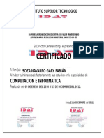 Instituto Superior Tecnológico otorga certificado de Computación e Informática
