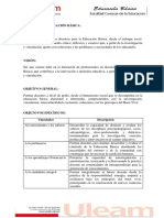 Misión, Visión, Objetivos de La Carrera de Educación Básica ULEAM