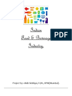 Indian Food & Beverage Industry.: Project by Akib Siddiqui, F1/H1, IIPM (Mumbai)