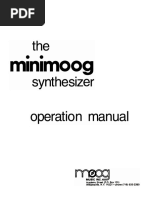 Moog MiniMoog Operation Manual