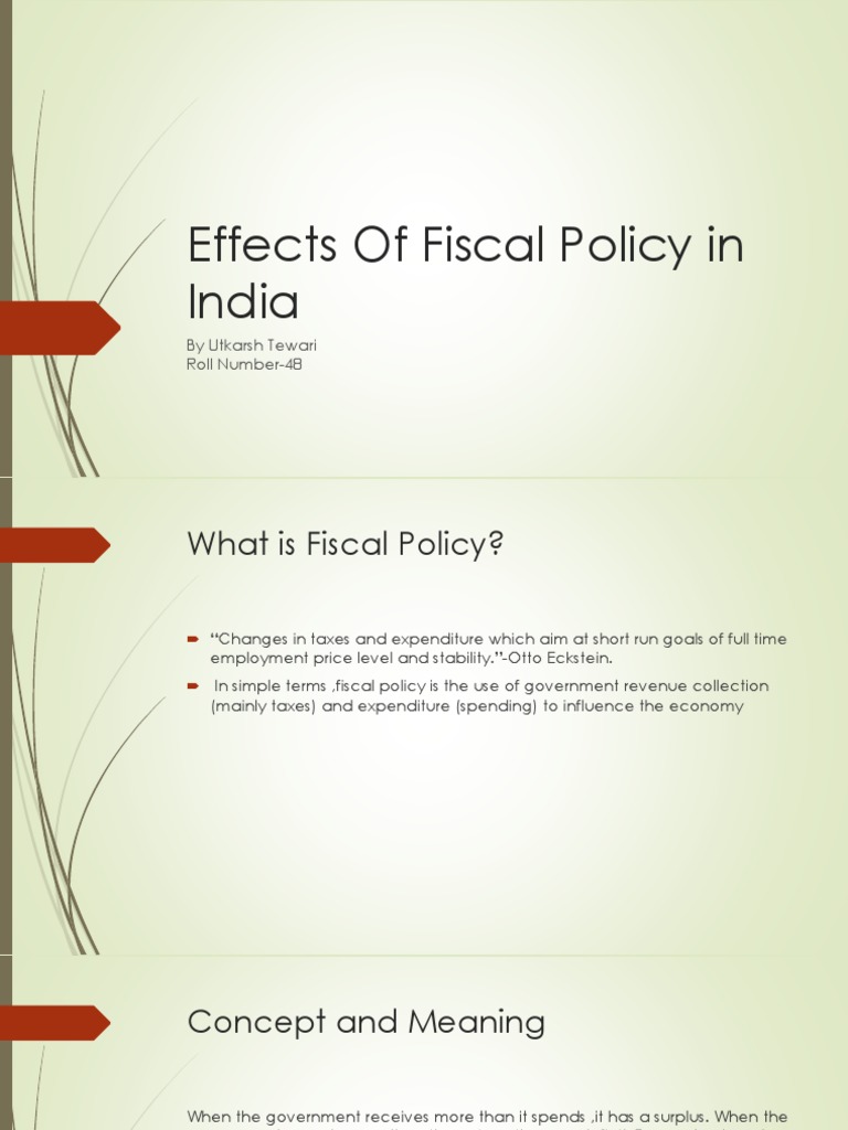 Effects of Fiscal Policy On Indian Firms | PDF | Fiscal Policy ...