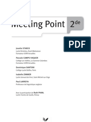 Meetingpoint 2de Fichier Pedagogique 10 Pdf Lexique Pedagogie