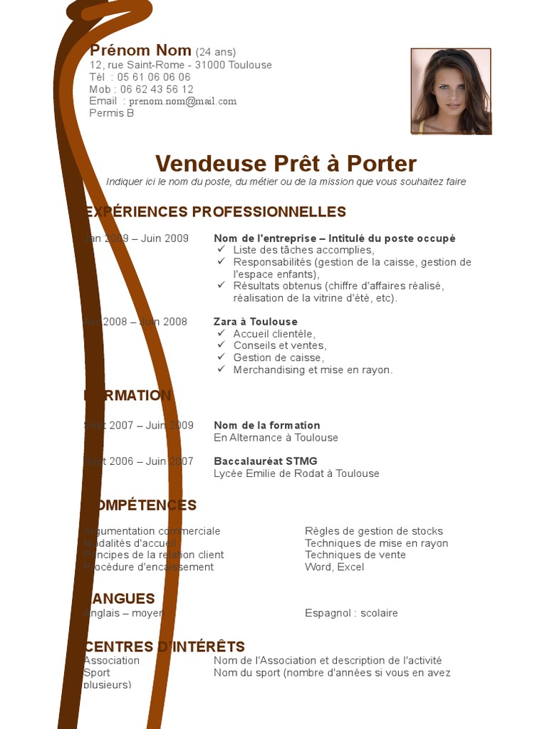 Code Rome Vendeuse En Prêt à Porter Sédatif mille Sans valeur balançoire poche Reshoot exemple de cv vendeuse  en pret a porter - latelierdurythme.fr