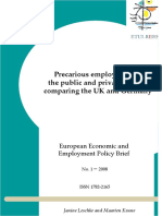 Precarious Employment in The Public and Private Sectors: Comparing The UK and Germany