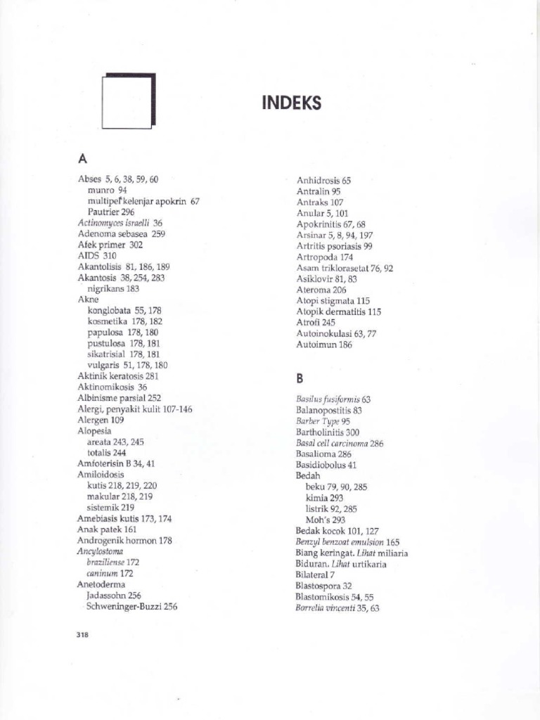 Indeks Penyakit Kulit dan Terapi | PDF