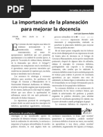 Importancia de La Planeacion para El Pedagogo