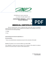 Medical Certificate