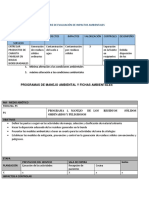 Matriz de Evaluación de Impactos Ambientales Trabajo Sena