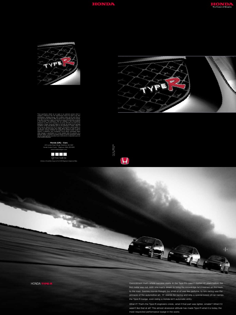 Honda Civic Type R EP3 Specifications | PDF | Fuel Economy In ...