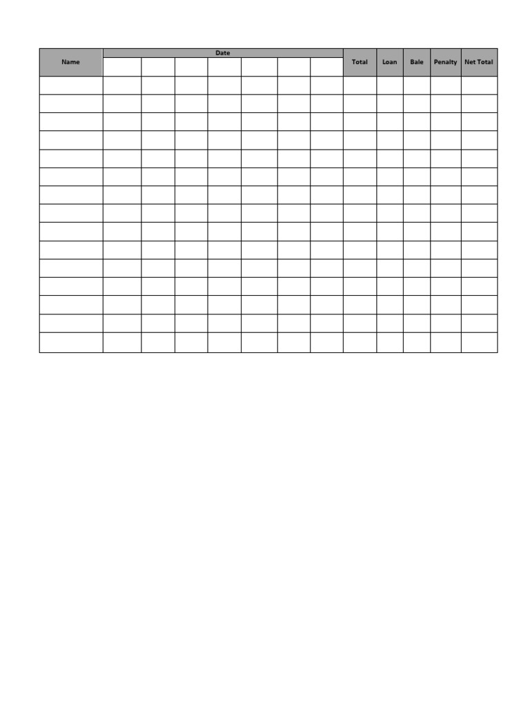 Financial Summary Sheet | PDF