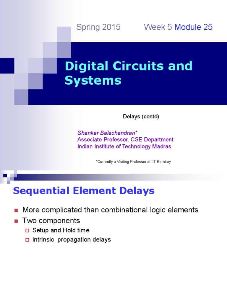 Digital Circuits and Systems: Spring 2015 Week 5 | PDF | Electronics ...