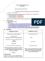 Deatailed Lesson Plan For Types of Claim