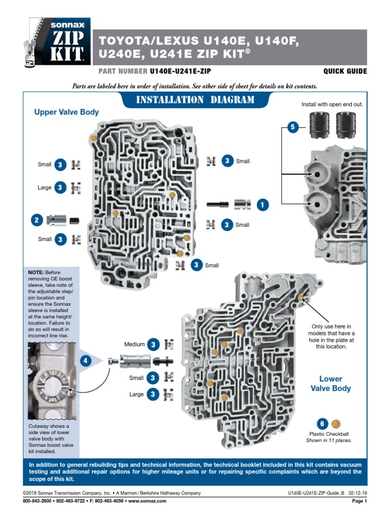U140e U241e Zip in PDF Clutch Valve